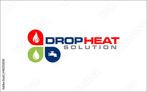 Illustration graphic vector of plumbing and heating service Logo Design template