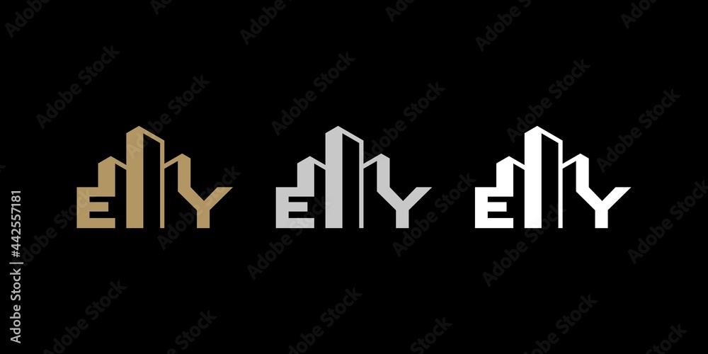 Building Construction Real Estate logo initials EY