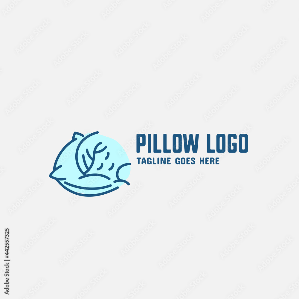Pillow logo design template. bed and lodging vector illustration. Pillow logo design template. bed and lodging vector illustration.