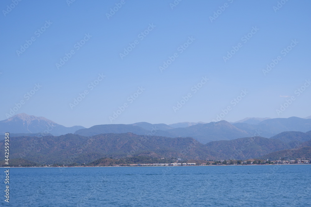 Landscape view from sailing boat
