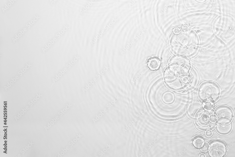 Desaturated transparent clear calm water surface texture with ripples, splashes Abstract nature background. White-grey water waves in sunlight Copy space Cosmetic moisturizer micellar toner emulsion Desaturated transparent clear calm water surface texture with ripples, splashes Abstract nature background. White-grey water waves in sunlight Copy space Cosmetic moisturizer micellar toner emulsion