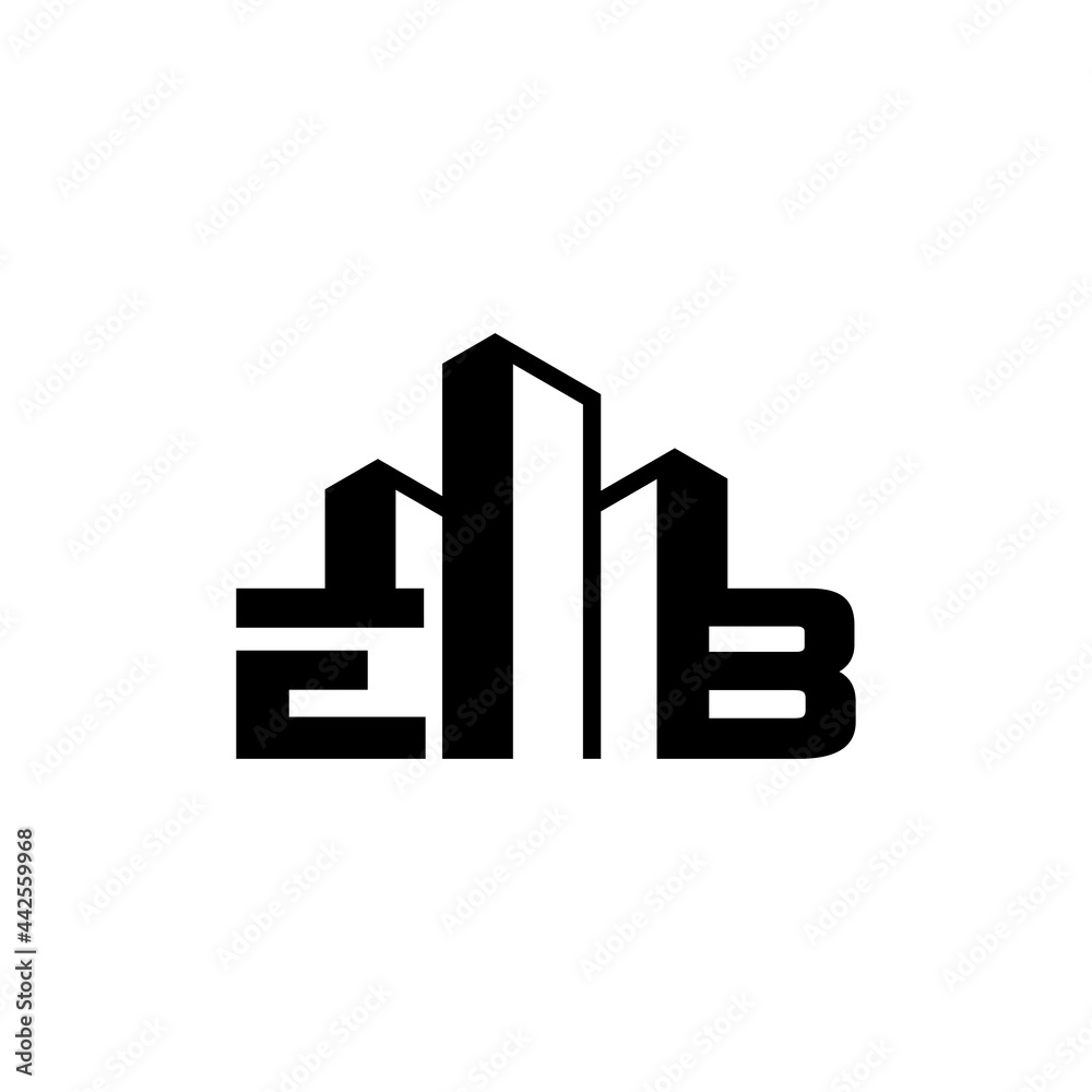 Building Construction Real Estate logo initials EB