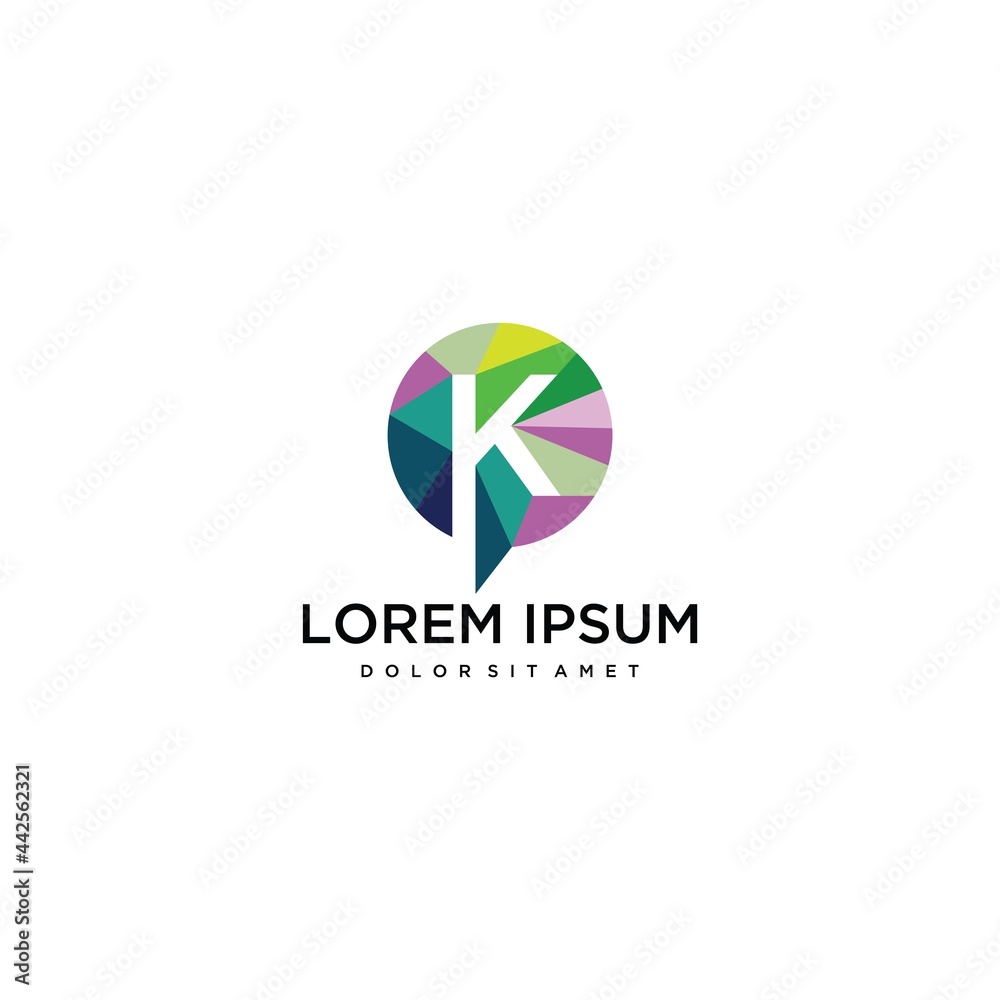 K logo vector design tamplate . latter k K logo vector design tamplate . latter k