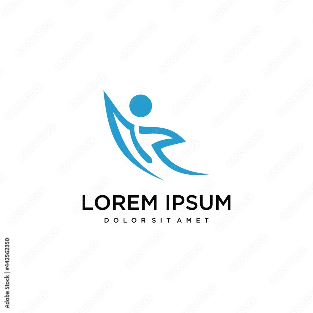 Fototapeta premium people vector template logo icon . human logo design 