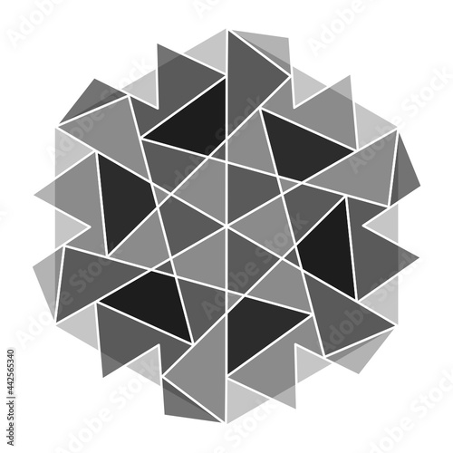 abstract geometric monochrome polygon-6o2