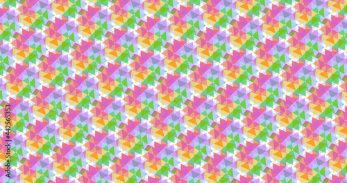 repetitive abstract geometric rainbow pattern-602a