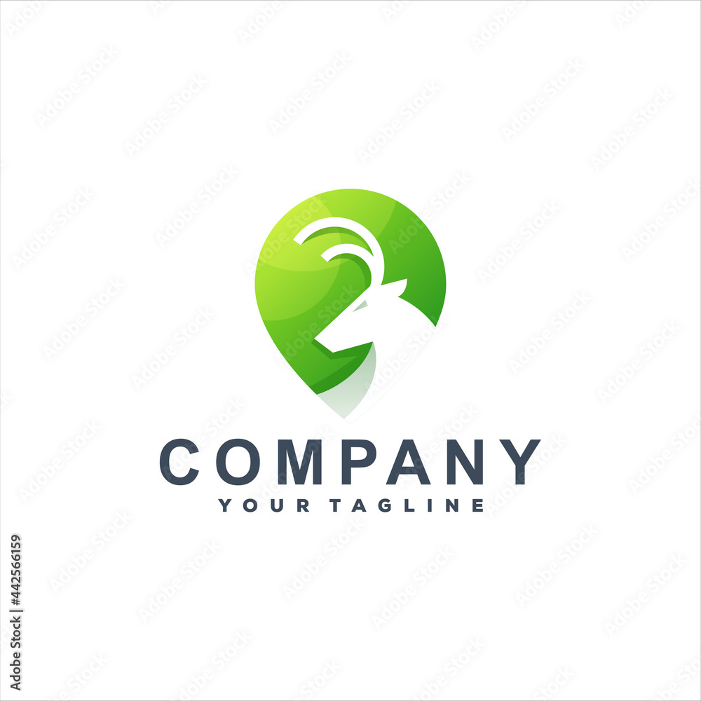 deer color gradient logo design deer color gradient logo design