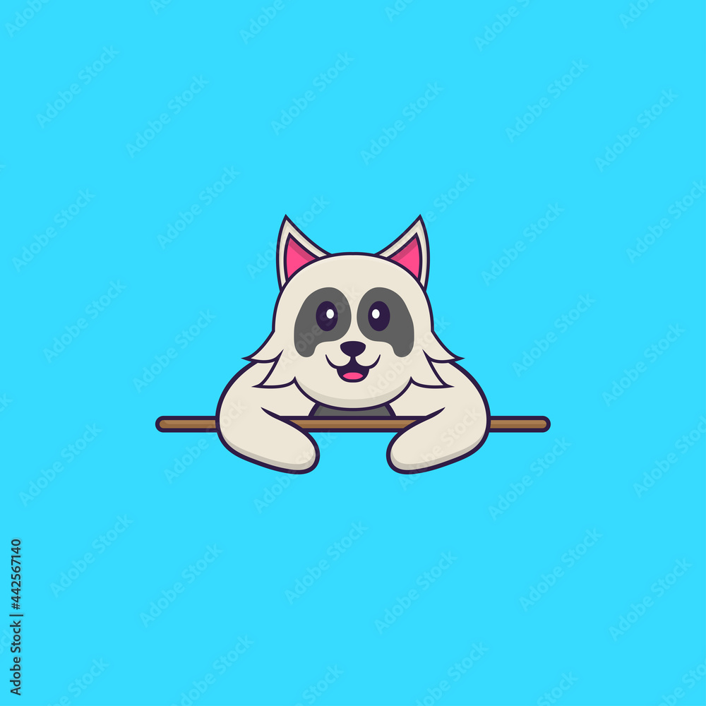 Cute dog lying down. Animal cartoon concept isolated. Can used for t-shirt, greeting card, invitation card or mascot. Flat Cartoon Style Cute dog lying down. Animal cartoon concept isolated. Can used for t-shirt, greeting card, invitation card or mascot. Flat Cartoon Style