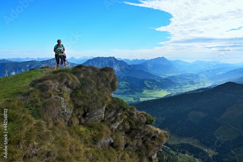 Austrian Alps-view on the tourist on the Hauser Kaibling