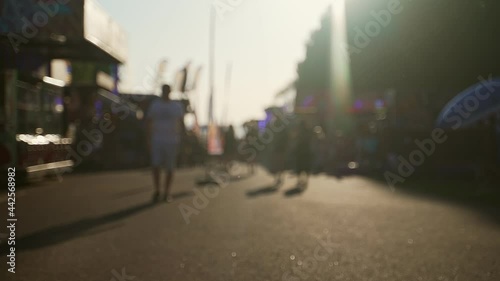 Wallpaper Mural People walk down the street in summer. Blurred shot. Torontodigital.ca