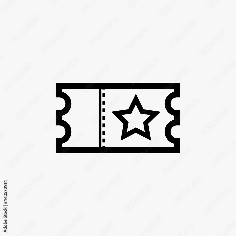Ticket Icon In Trendy Design