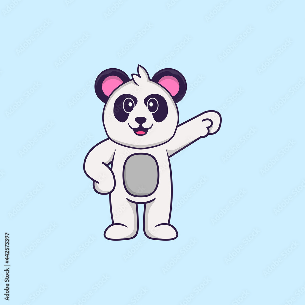 Cute Panda hero. Animal cartoon concept isolated. Can used for t-shirt, greeting card, invitation card or mascot. Flat Cartoon Style Cute Panda hero. Animal cartoon concept isolated. Can used for t-shirt, greeting card, invitation card or mascot. Flat Cartoon Style