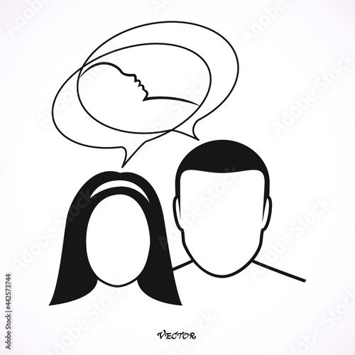 Man and woman want baby. Young woman, wanting to get pregnant. 