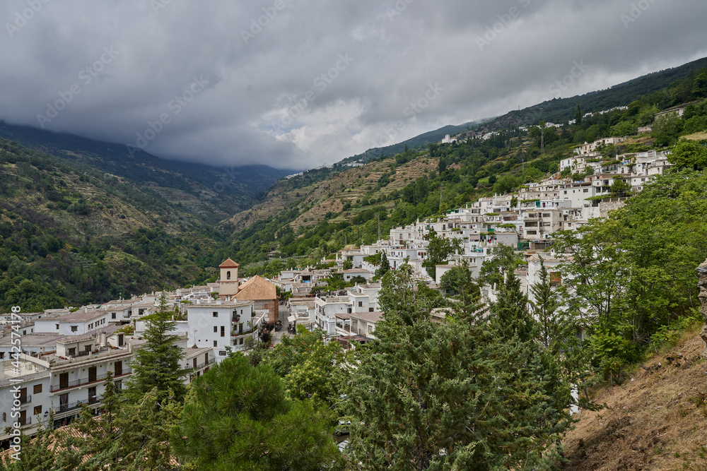 View of Pampaneira. Town located in the Alpujarra region, in the province of Granada