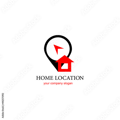 House Location Logo Design, Home Locator, logo for real estate agency or cottage town elite class. Real estate logo.