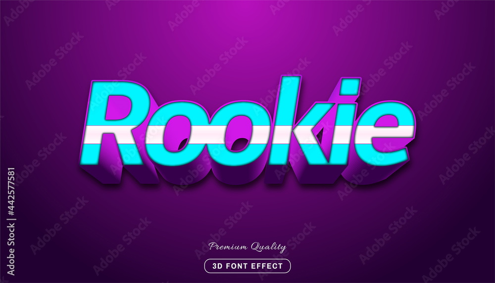 Stylish bold rookie text effect  - easy editable text style