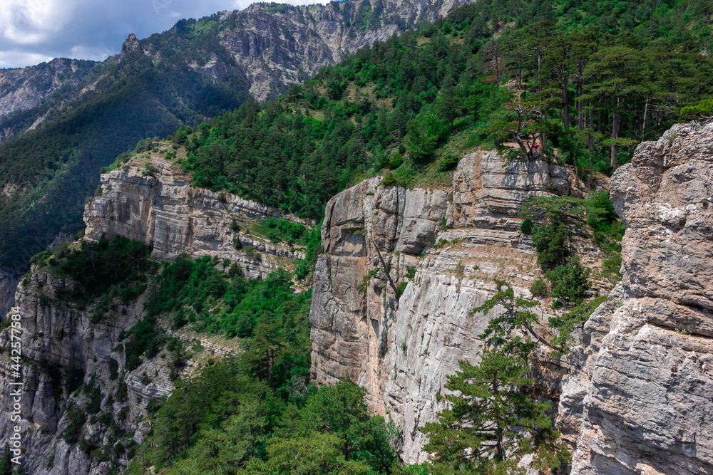 Crimean mountains. View of the Crimean mountains in sunny weather.