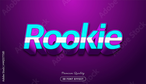 Stylish bold rookie text effect - easy editable text style