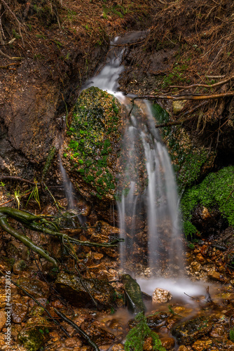 Small waterfall near Lisci valley in spring color day