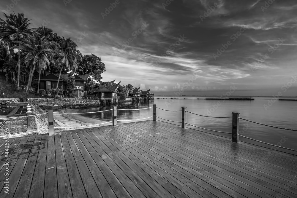 Obraz premium Blackwhite Photos landscape Wonderful Batam Bintan Indonesia