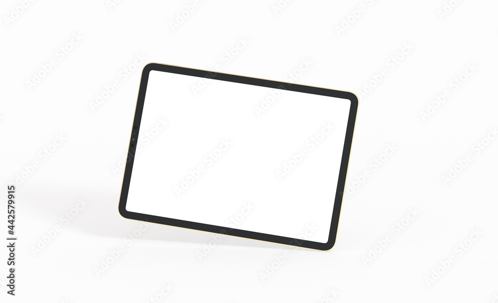 3D tablet with empty screen isolated digital white 3D tablet with empty screen isolated digital white