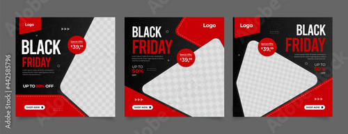 black friday sale discount social media post template