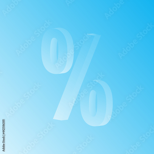 Percent Mark 3D Vector Icon 