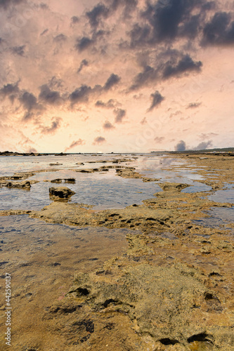 Beautiful Sunset at a reef  Barra de S  o Miguel  Alagoas  Brazil.