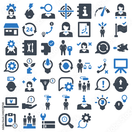 Business & management icons set