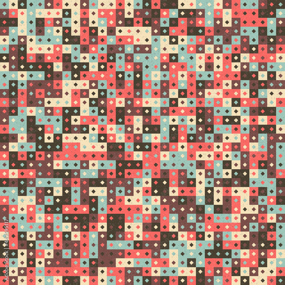 Fototapeta premium Abstract Geometric Pattern generative computational art illustration