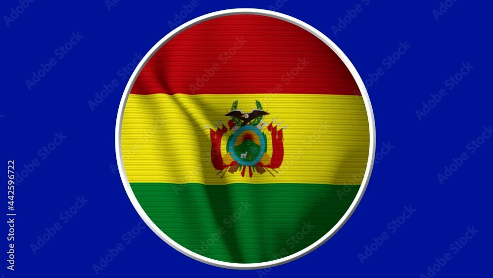 Bolivia Circular Flag Loop - Realistic 4K flag waving in the wind. Seamless loop with highly detailed fabric texture. Loop ready in 4k resolution Bolivia Circular Flag Loop - Realistic 4K flag waving in the wind. Seamless loop with highly detailed fabric texture. Loop ready in 4k resolution