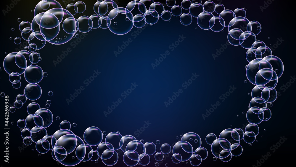 Fototapeta premium abstract background of futuristic technology bubble glowing frame