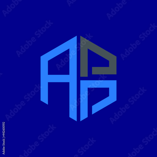 APP logo APP icon APP vector APP monogram APP letter APP minimalist APP triangle APP hexagon Circle Unique modern flat abstract logo design 