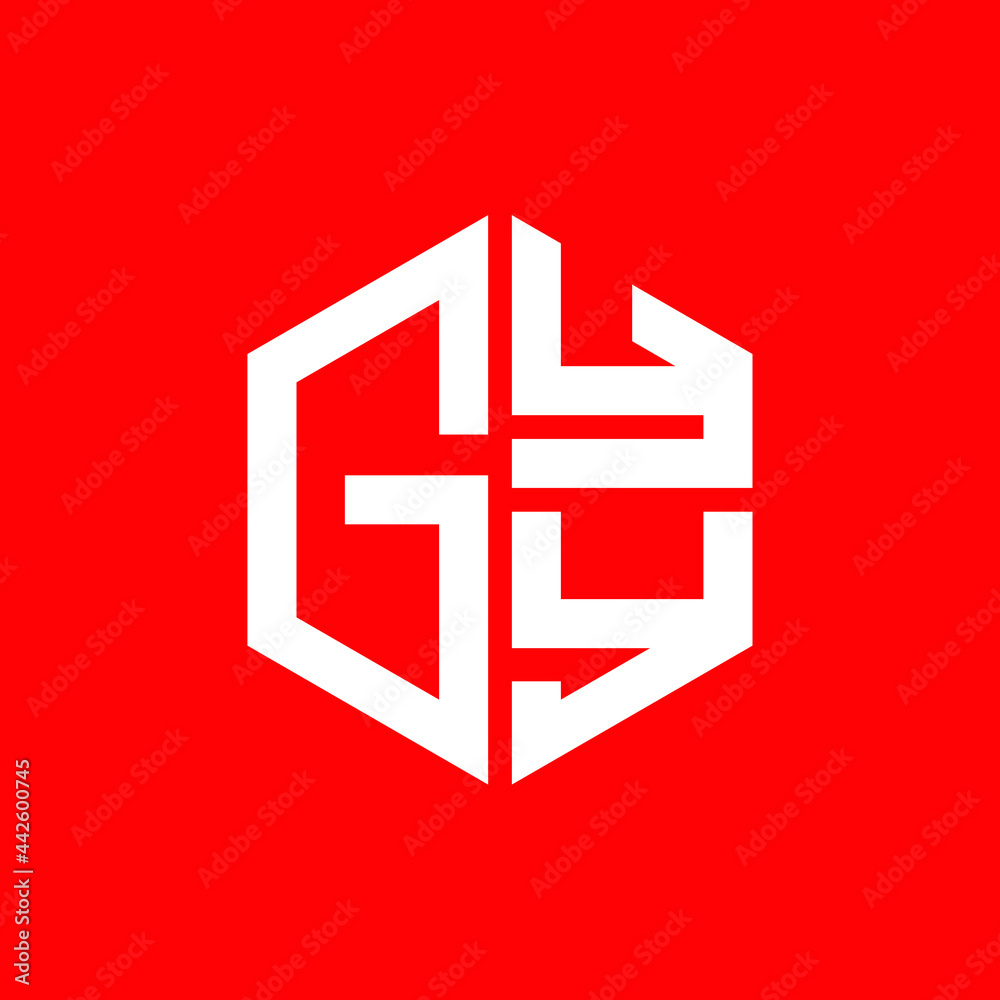 Obraz premium GYY logo GYY icon GYY vector GYY monogram GYY letter GYY minimalist GYY triangle GYY hexagon Circle Unique modern flat abstract logo design 