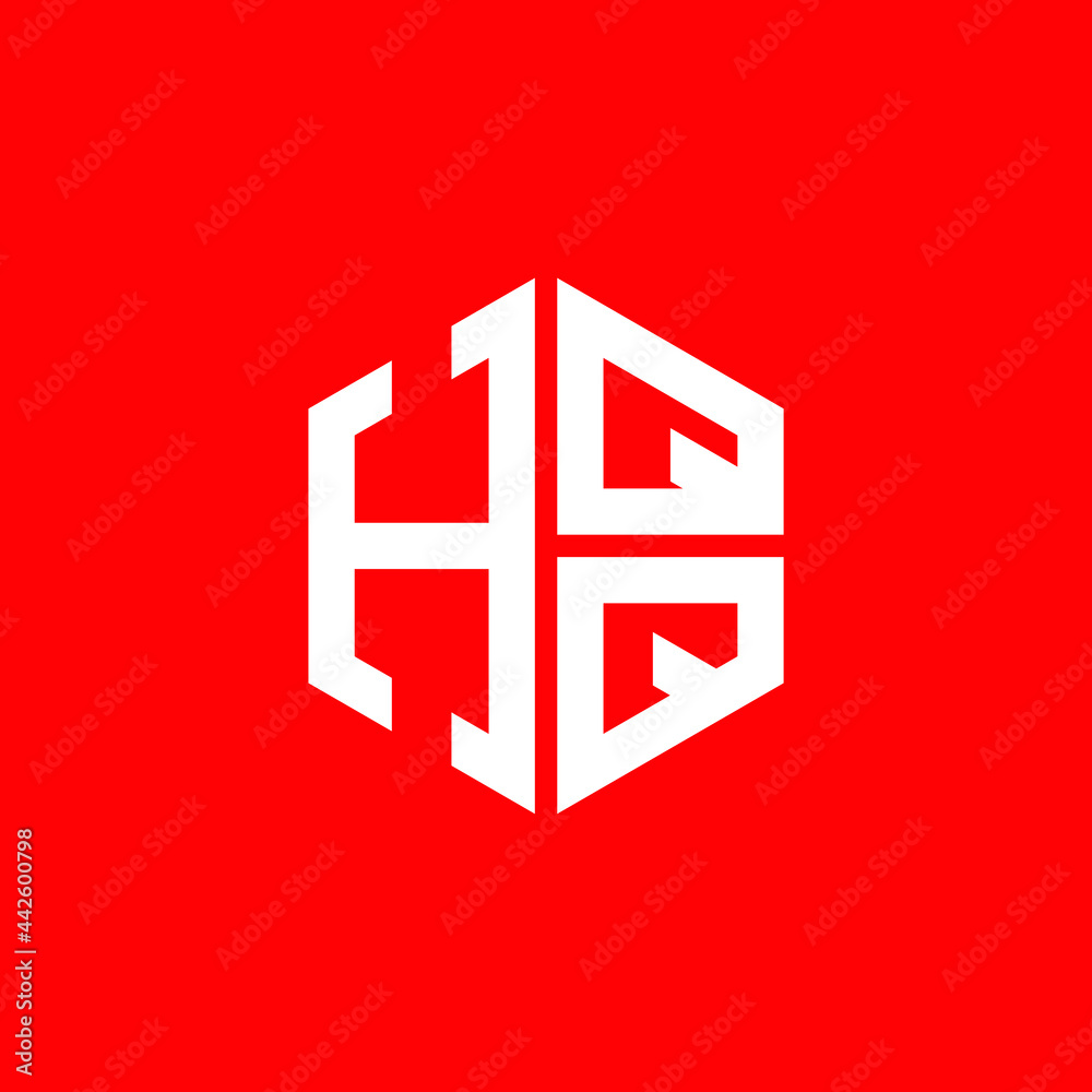 Obraz premium HQQ logo HQQ icon HQQ vector HQQ monogram HQQ letter HQQ minimalist HQQ triangle HQQ hexagon Circle Unique modern flat abstract logo design 