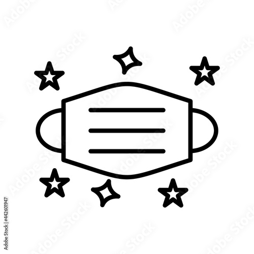 Mask Vector Line Icon Design