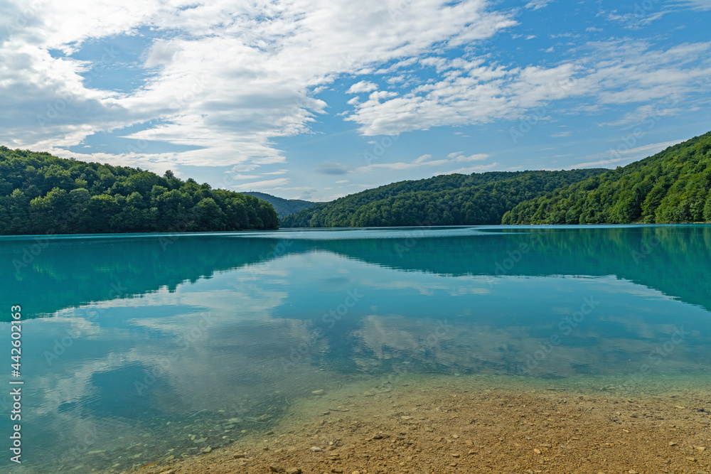 landscape in the plitvice lakes national park in Croatia