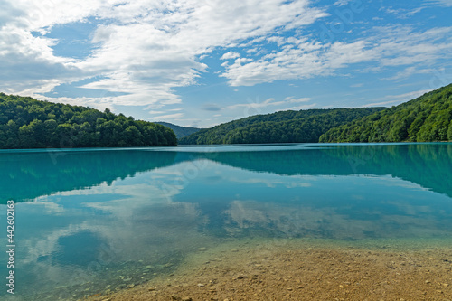 landscape in the plitvice lakes national park in Croatia