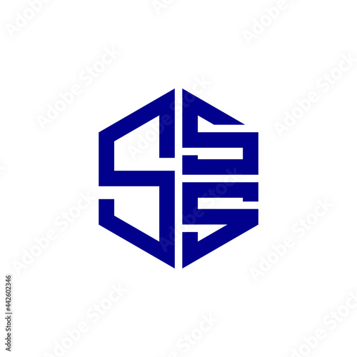 SSS logo SSS icon SSS vector SSS monogram SSS letter SSS minimalist SSS triangle SSS hexagon Circle Unique modern flat abstract logo design 
