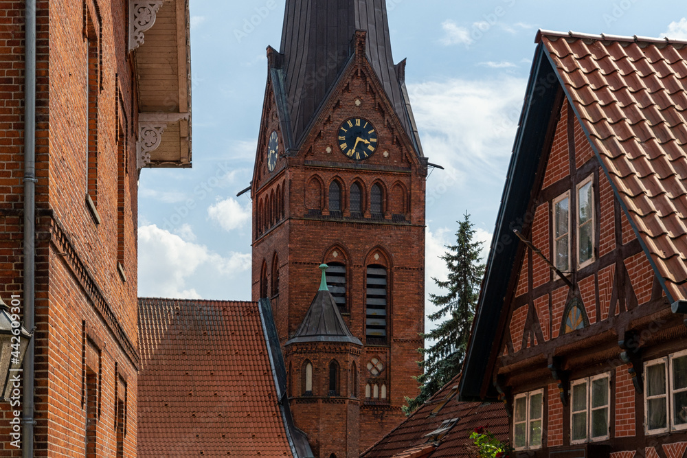 Historic houses in the old town of Lauenburg
