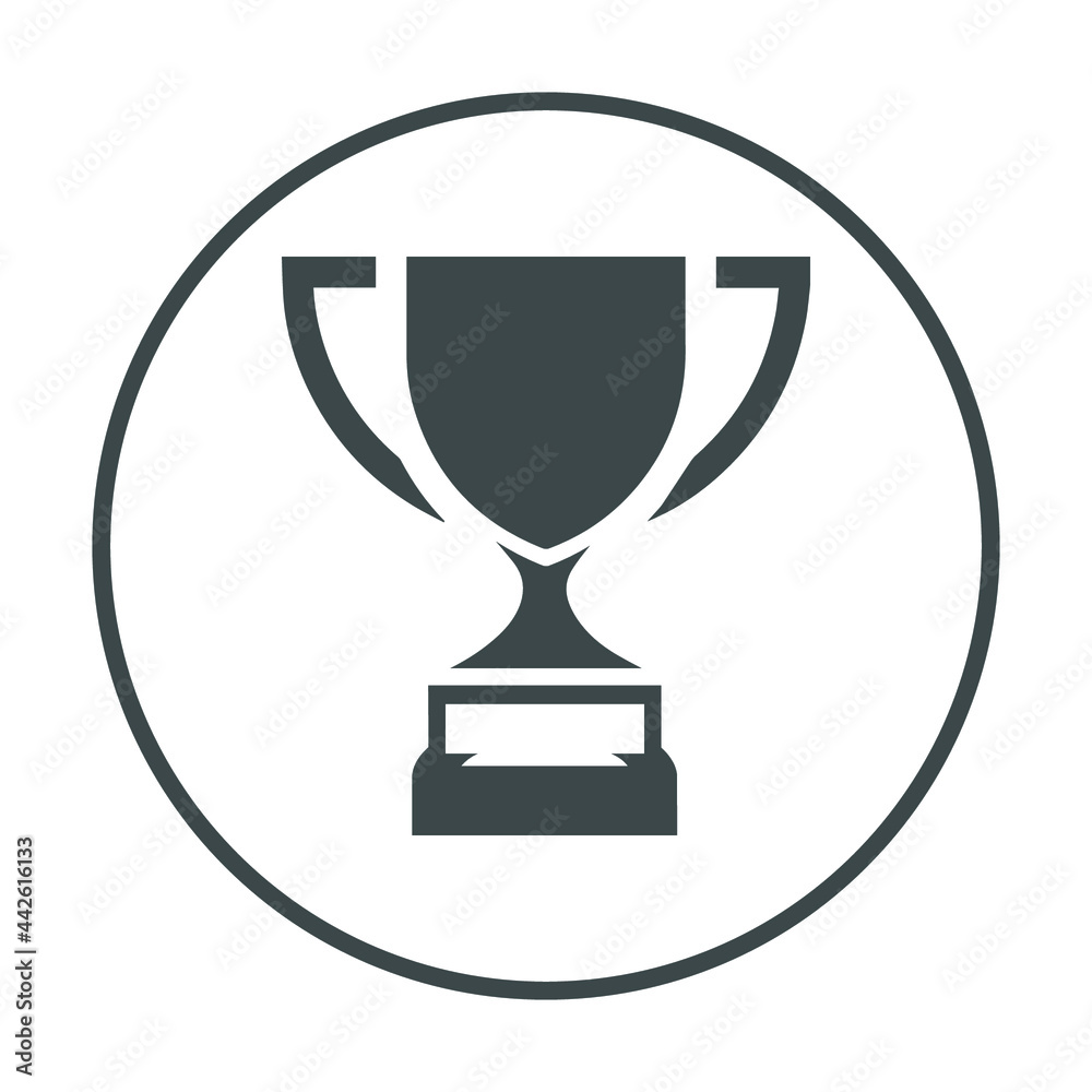 Trophy icon (Award, cup, prize icon) Grey Vector illustration Trophy icon (Award, cup, prize icon) Grey Vector illustration