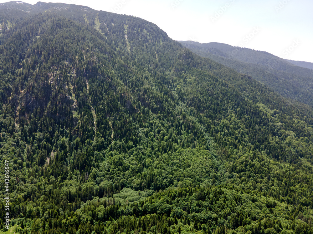 Aerial view of Rila Mountain near Kirilova Polyana (Cyril meadow), Bulgaria Aerial view of Rila Mountain near Kirilova Polyana (Cyril meadow), Bulgaria