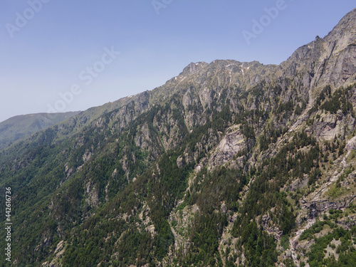 Aerial view of Rila Mountain near Kirilova Polyana (Cyril meadow), Bulgaria