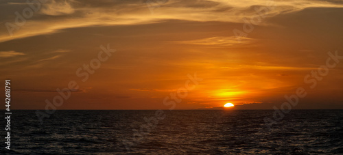 sunset over the ocean