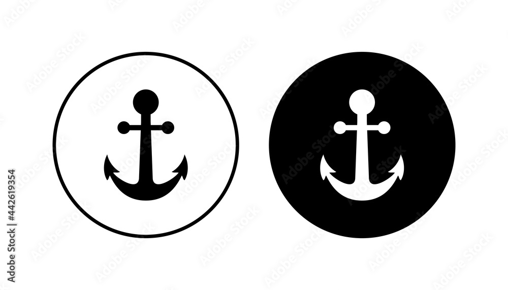 Anchor icon set. Anchor symbol logo. Anchor marine icon. Anchor icon set. Anchor symbol logo. Anchor marine icon.