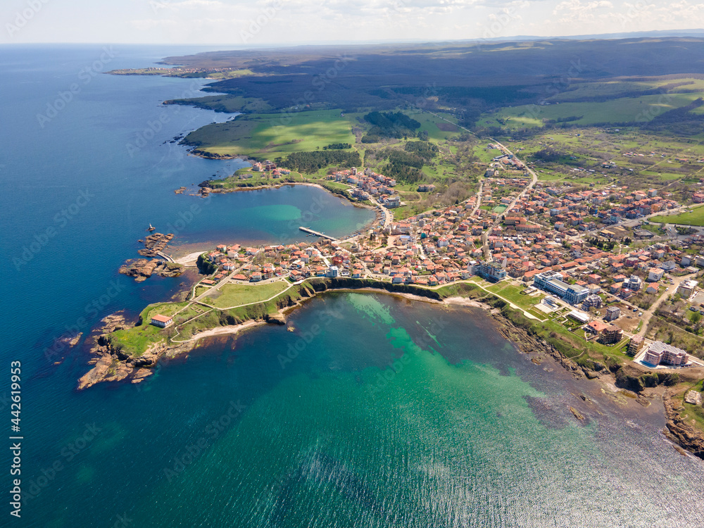 Aerial view of town of Ahtopol,  Bulgaria