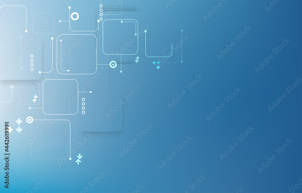 Abstract technology vector geometric cyber network pattern.