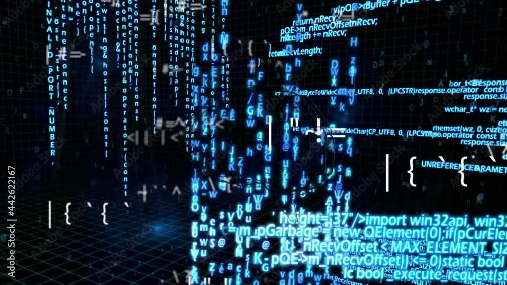 Animation of human brain and data processing on black background Animation of human brain and data processing on black background
