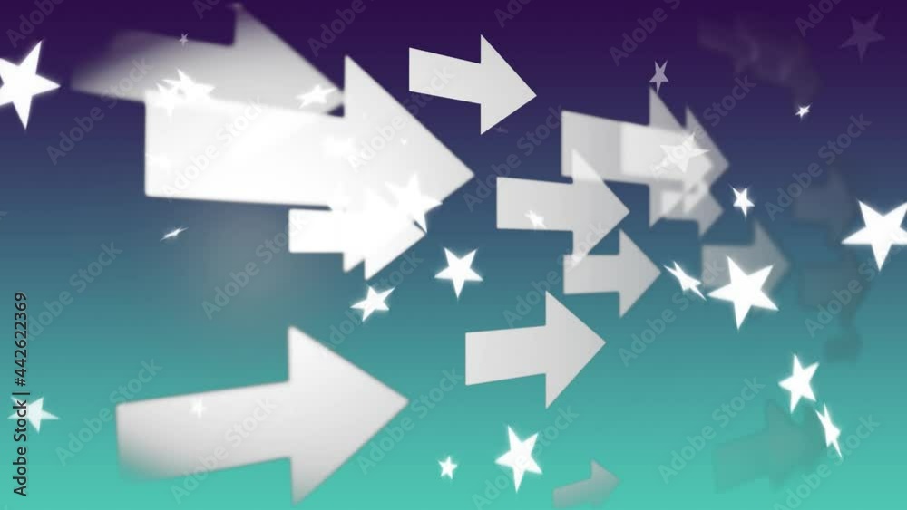 Animation of arrows and stars background Animation of arrows and stars background