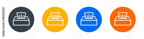Tissue box napkin icon vector illustration. Hygiene concept